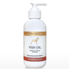 PetScy huile poisson sauvage Alaska – bouteille prête pour soutenir peau saine et pelage brillant.