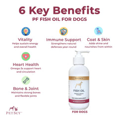 PetScy huile poisson sauvage Alaska – pompe anti-goutte facilitant le dosage.