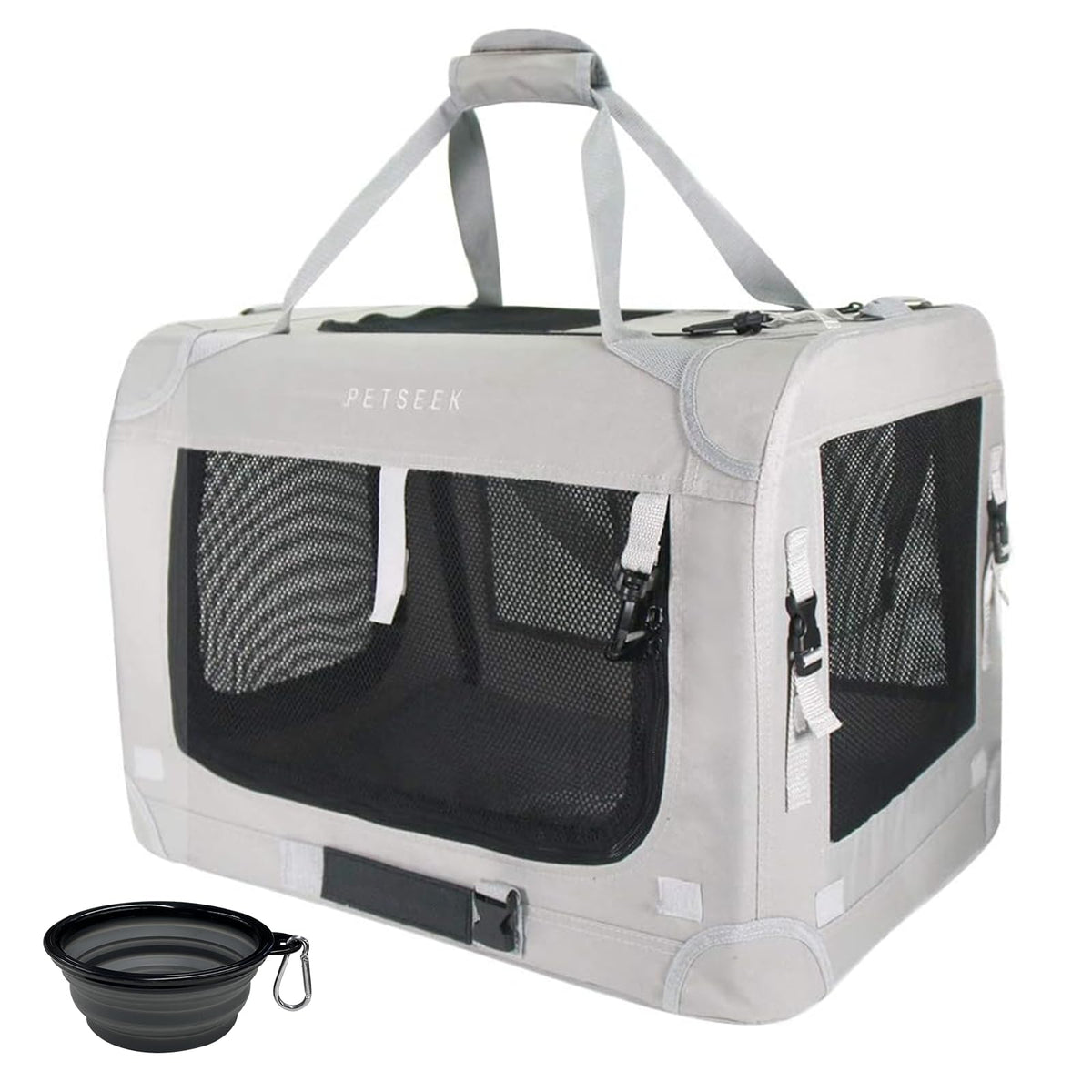 Petseek transporteur Extralarge avec ouverture haute pour un chargement rapide