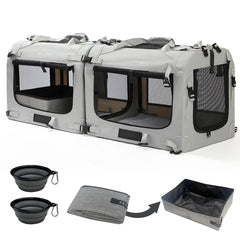 Petseek sac-chat côté souple avec ouverture frontale pour chargement facile
