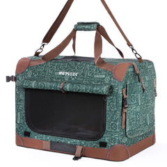 Petseek sac chat extra-large, vue avant, sécurité améliorée grâce à fermeture éclair.