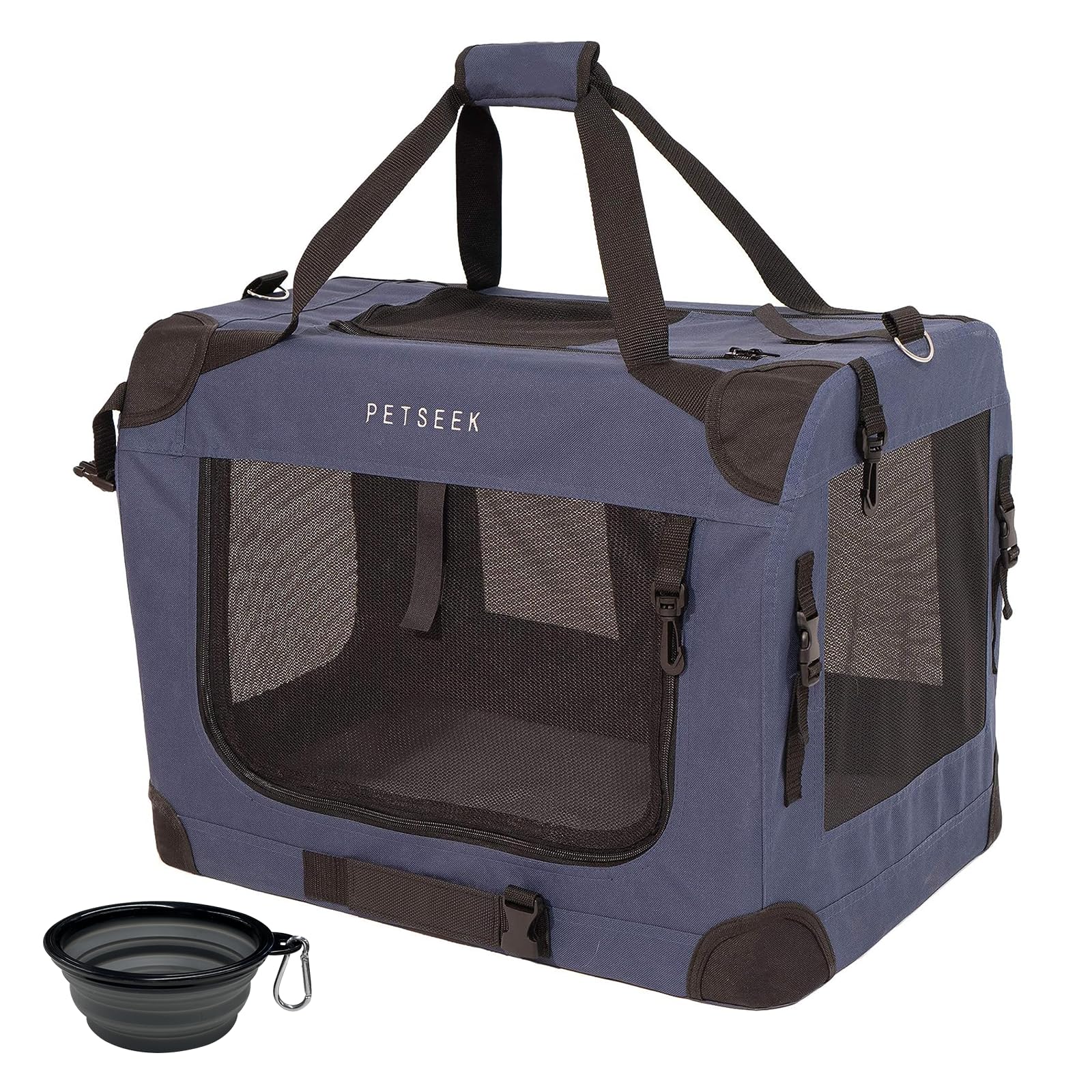 Petseek sac-transport-chat-tres-grand: vue générale pour chats jusqu'à 55 lb.