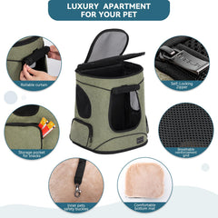 Petsfit quatre fenêtres maillées assurent air frais et visibilité.