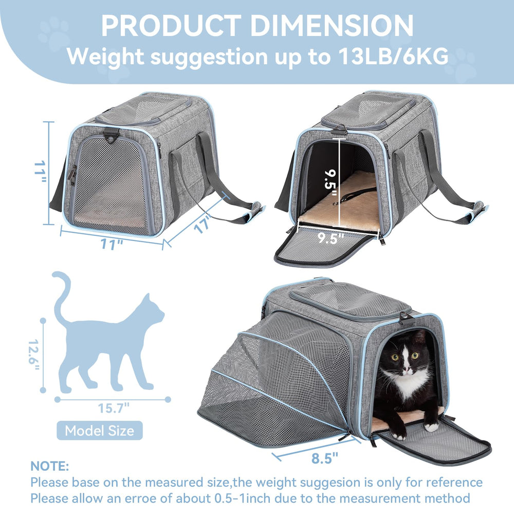 Petsfit espace-confort agrandi: plus de place pour l’animal lors du voyage.