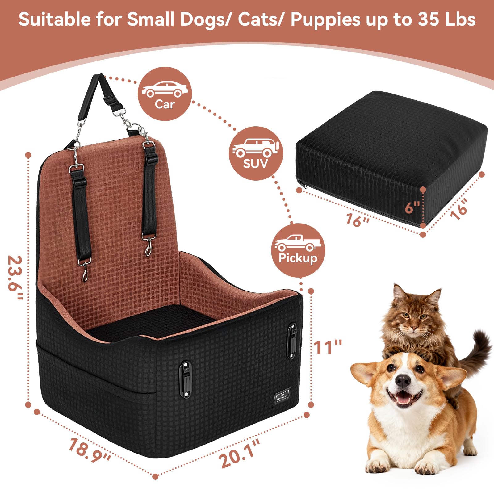 PETSFIT – Housse lavable et protection de dossier pour un intérieur propre.