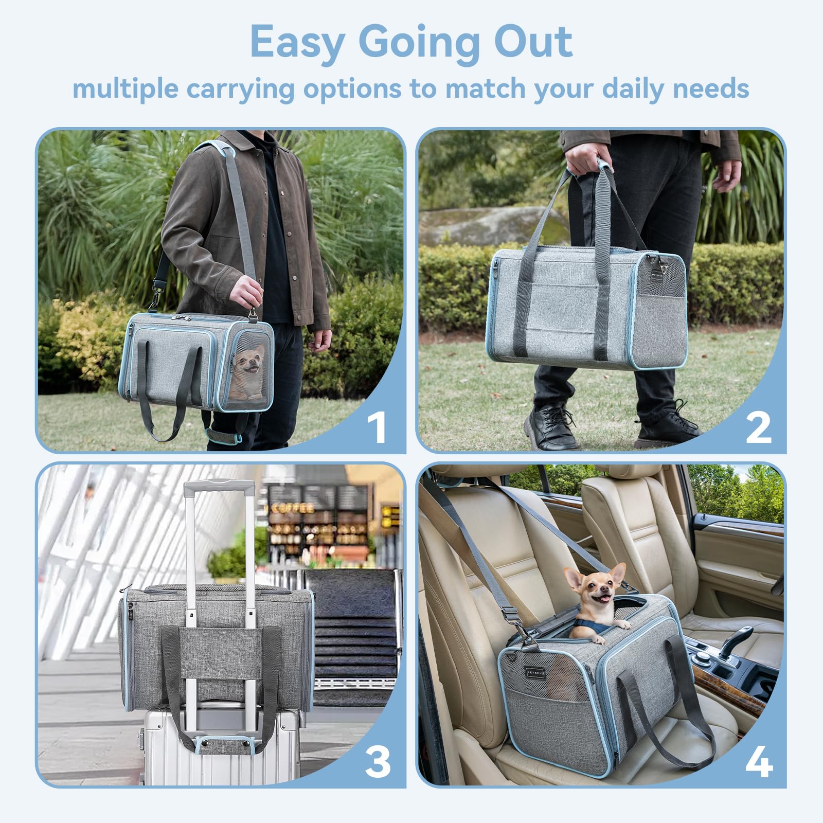 Petsfit materiau durable et structure solide: cadre fiable pour déplacements.