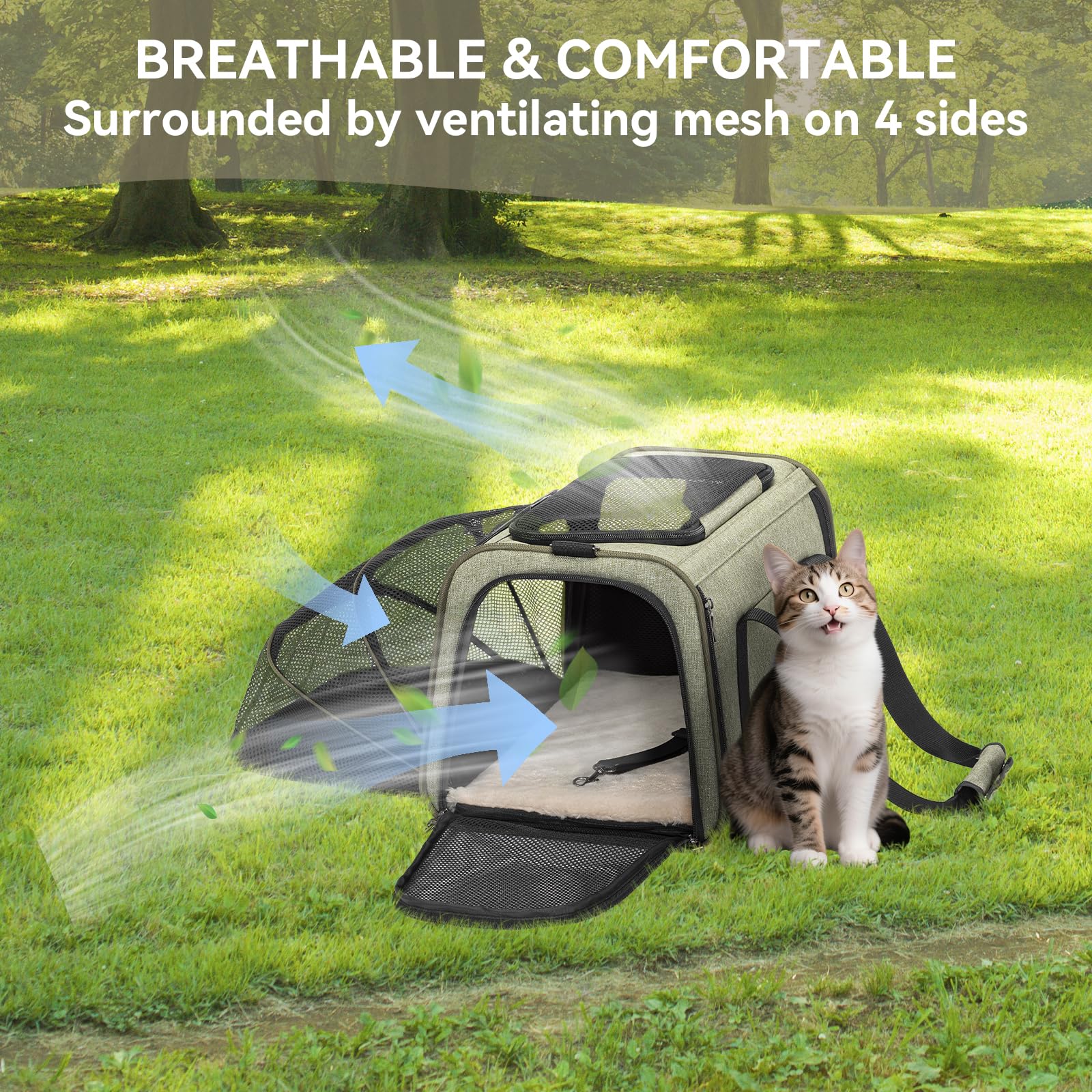 Poche latérale Petsfit, rangement pratique pour accessoires de voyage.