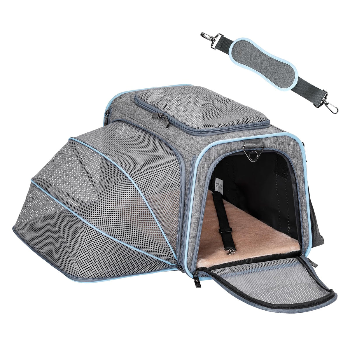 Petsfit porte-animal extensible doux: transport confortable et adaptable.