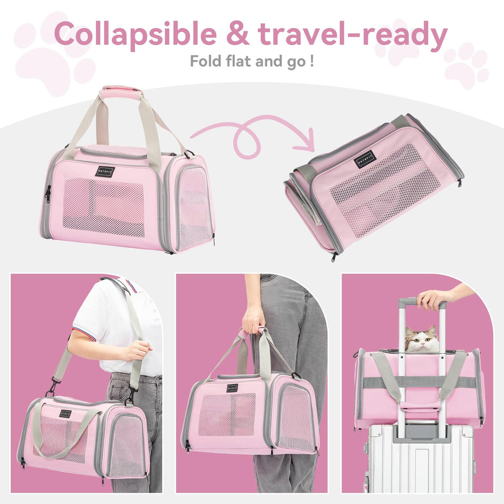 Porte-chat Petsfit pliable, léger et pratique à offrir comme cadeau voyage.