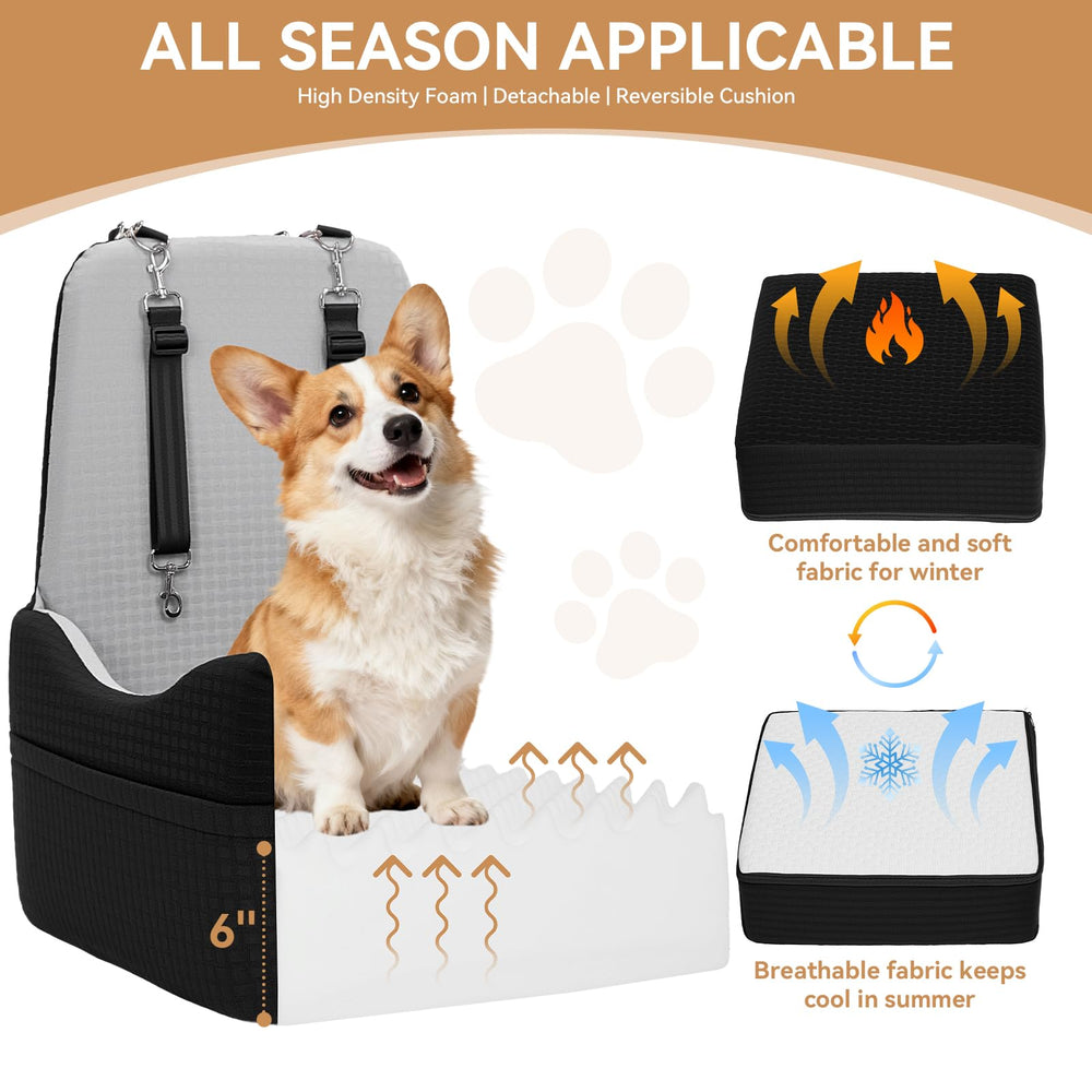 Petsfit siège-auto chien avec coussin double-face pour chaleur et ventilation