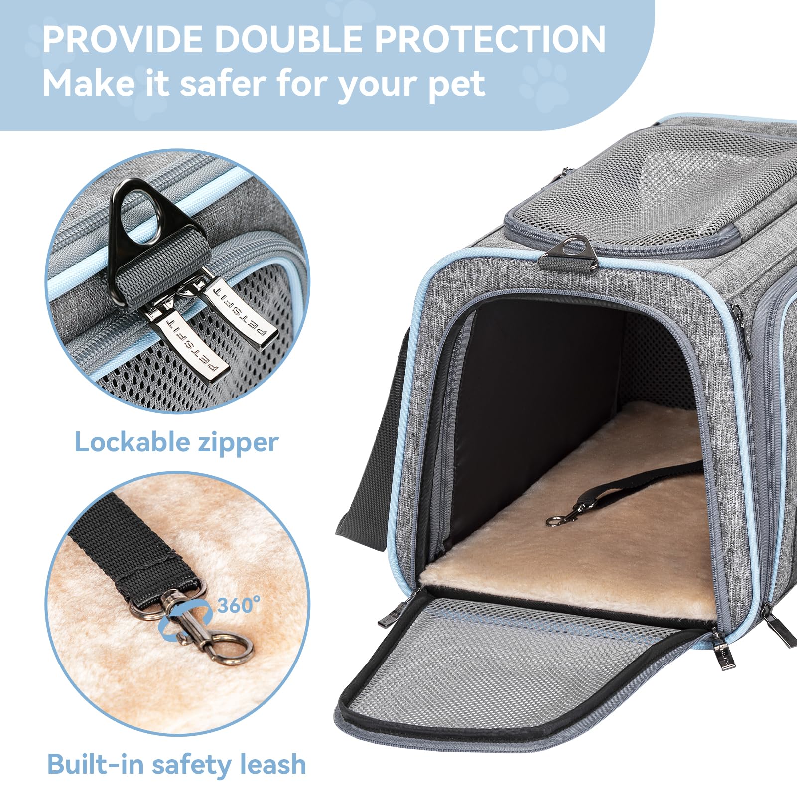 Petsfit tapis douillet amovible, confort maximal pour votre compagnon.