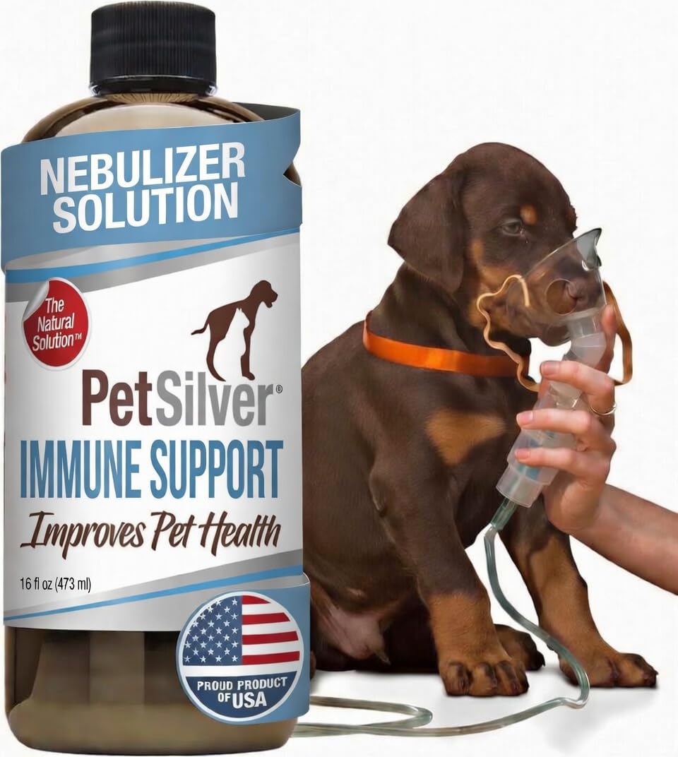 PetSilver Immunité Soutien — nébuliseur pour animaux, respiration facilitée.