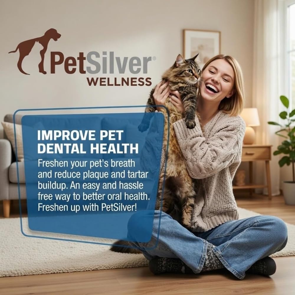 PetSilver solution dentaire chiens et chats – haleine fraîche quotidienne