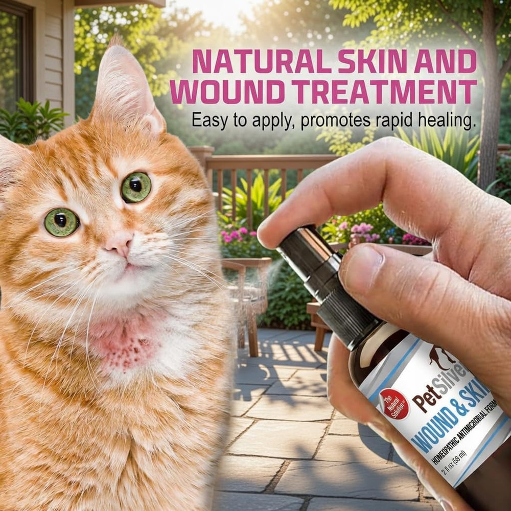 PetSilver Wound & Skin Spray – zone sensible du chat pour irritations ciblées.