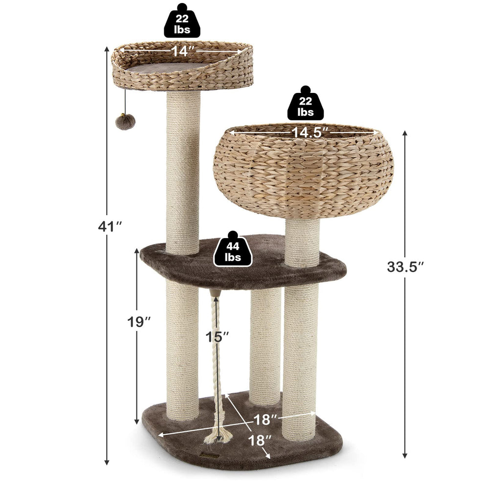 PETSITE châssis MDF solide supportant deux chats et activités
