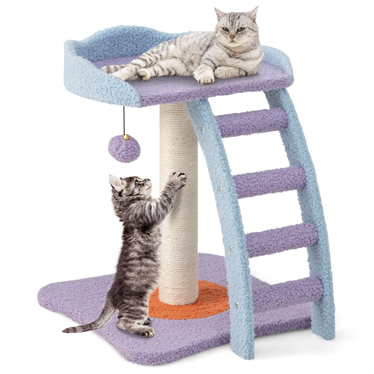 PETSITE arbre-chat mignon, perchoir supérieur pour repos confortable.