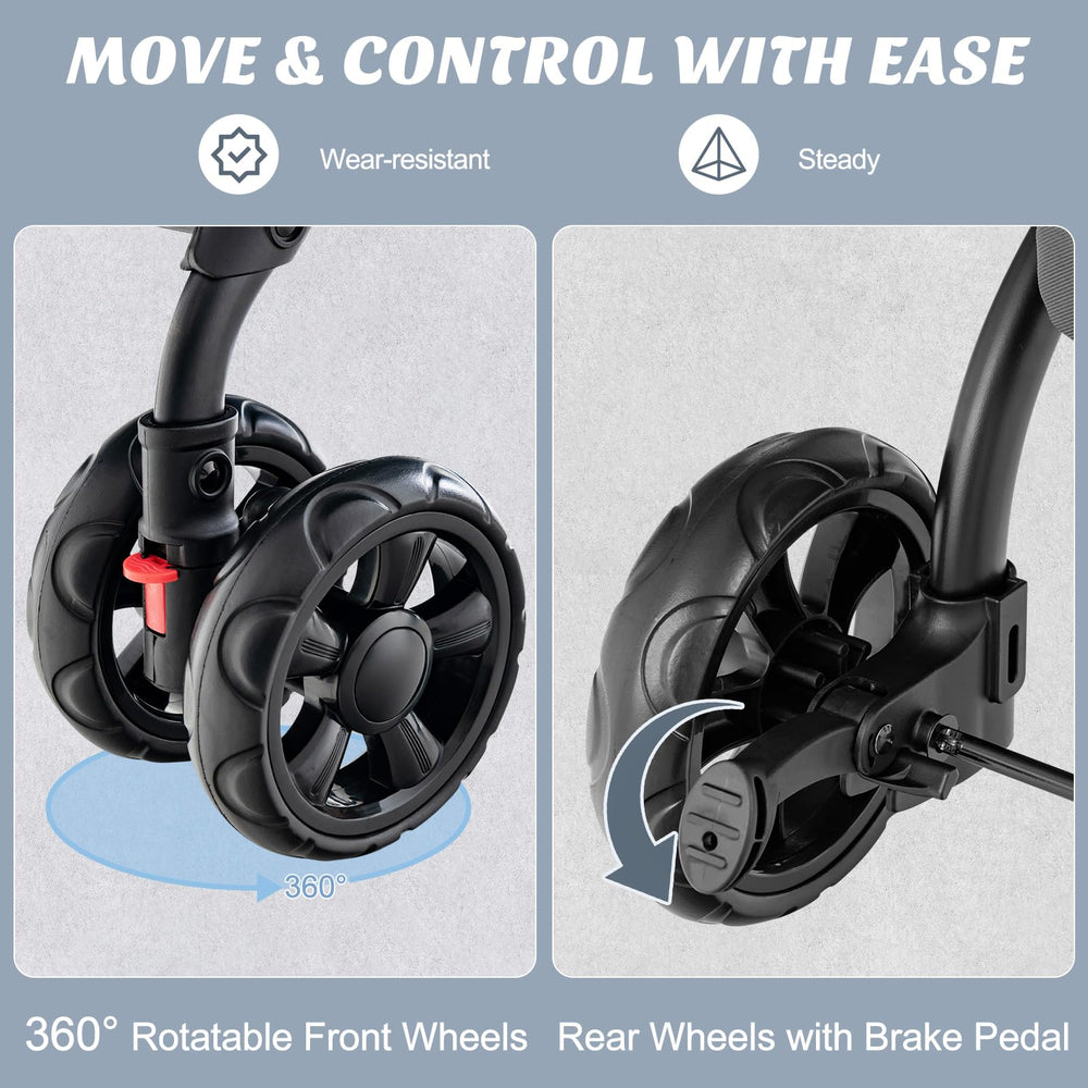 PETSITE Poussette Double – quatre roues robustes pour tous les terrains
