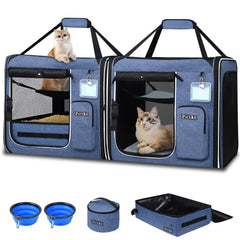 Petskd cage double pour chats, idéale pour les voyages en duo.