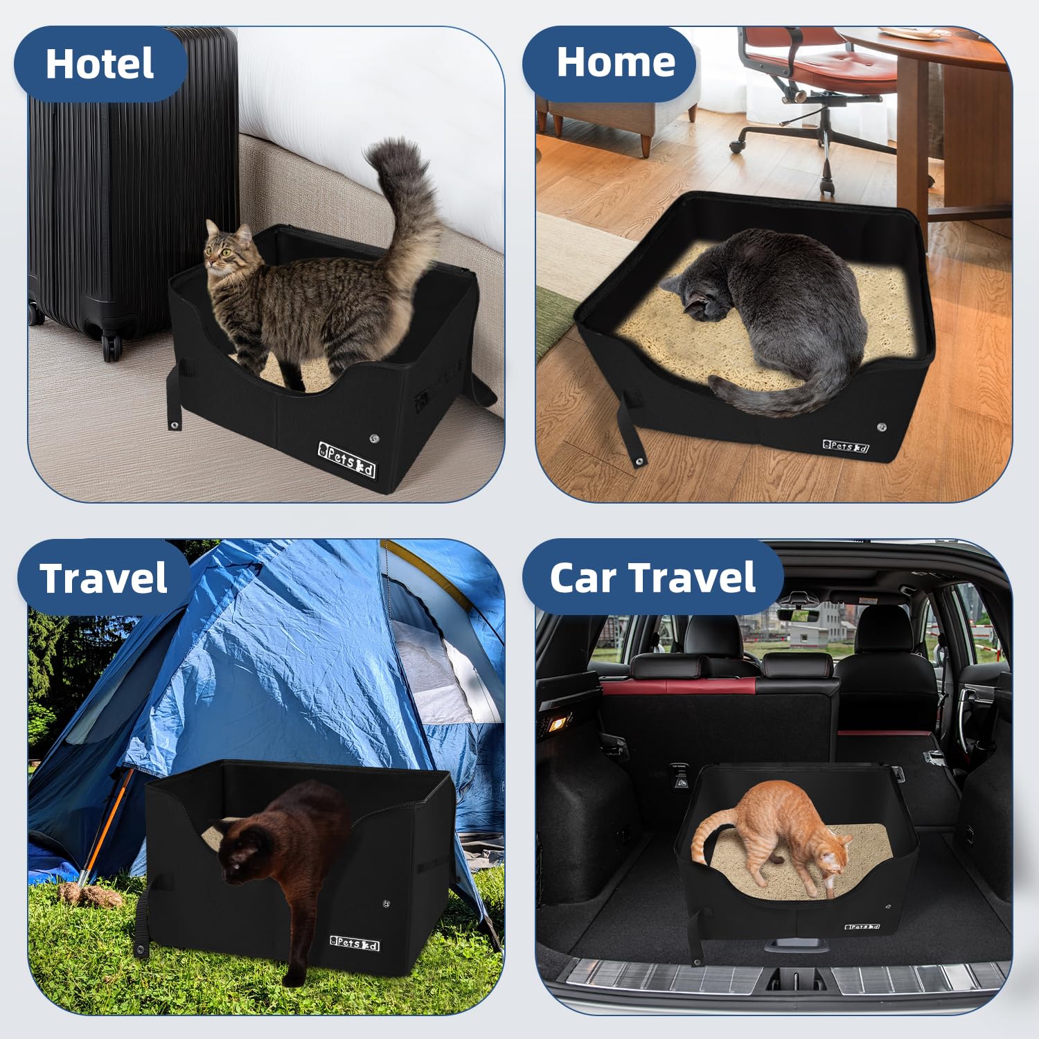 Petskd litière facile à nettoyer sur place grâce à son intérieur imperméable.