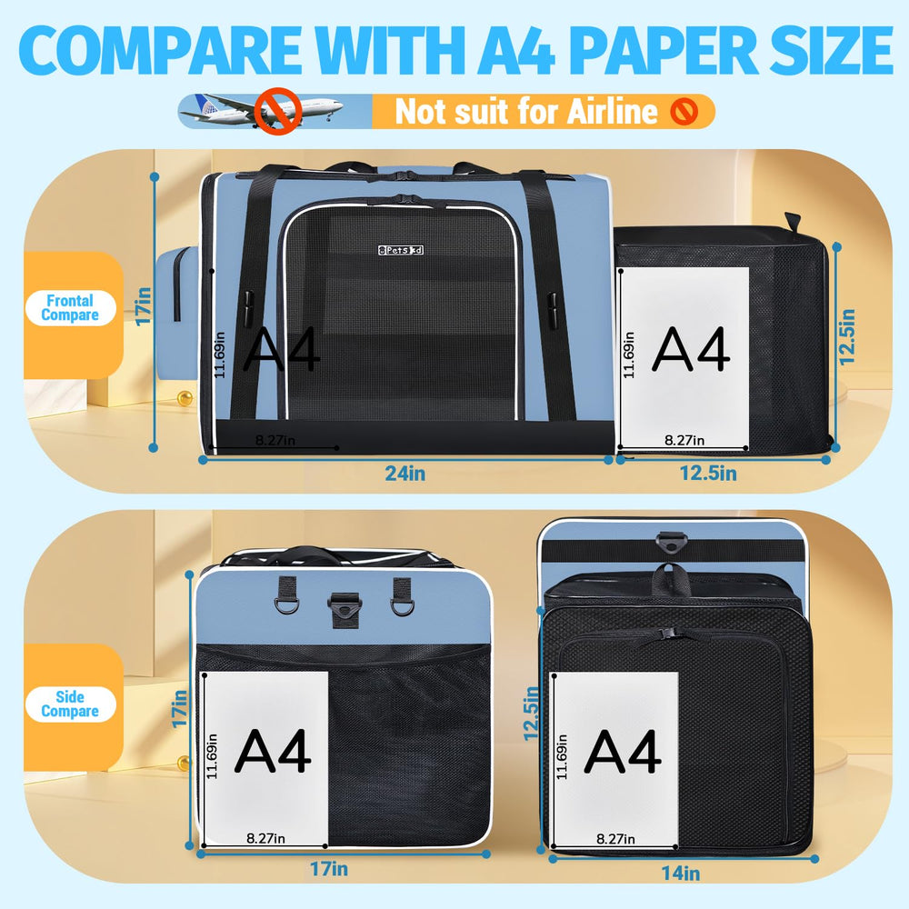 Petskd litiere pliable incluse, pratique pour voyages court et long.