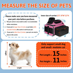 Petskd porte-animal maillage 5 cotes: ventilation agréable et vue pour votre compagnon.