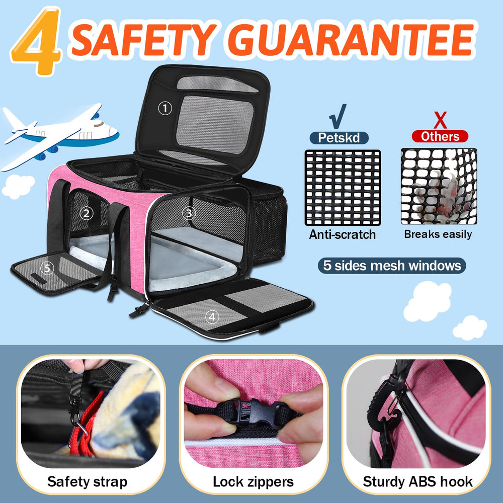 Petskd porte-animal matériau durable: résistant aux griffes et aux éclaboussures possibles.