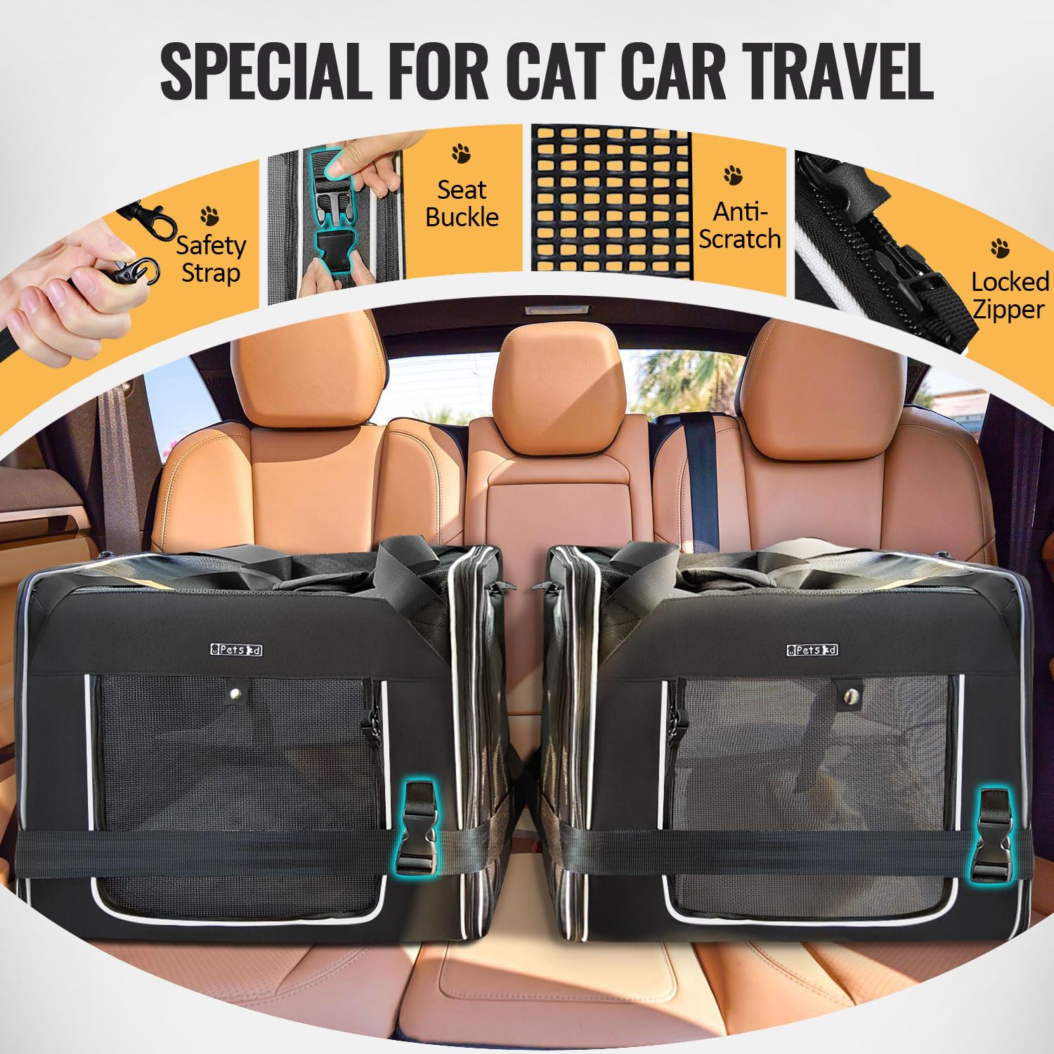 Petskd sangle de sécurité pour trajet en voiture.