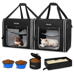 Petskd porte-chat double portable avec litière, idéal pour les voyages.
