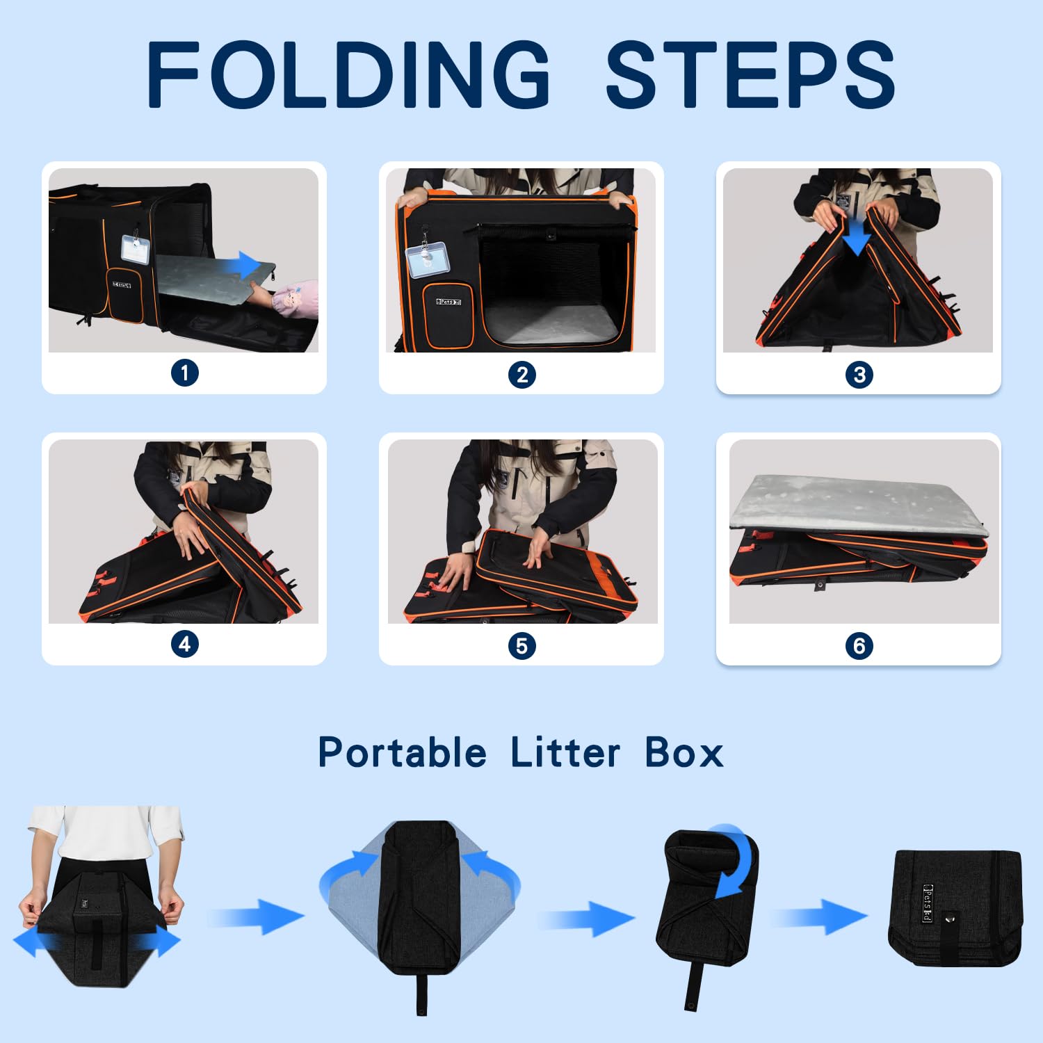 Petskd sac-chat XL fermetures à glissière avec verrouillage évitant les ouvertures involontaires.