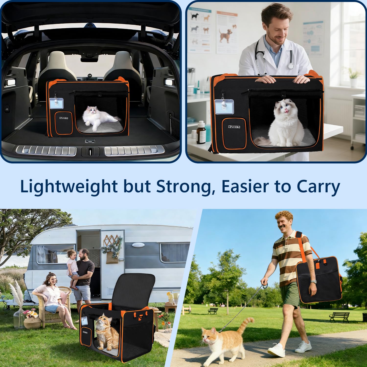Petskd sac-chat XL pliable pour un rangement facile et gain d espace.