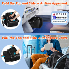 Transporteur Petskd dimension avion, conforme pour Delta et United en cabine.