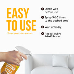 Petsly spray non tachant pour tissus et meubles.