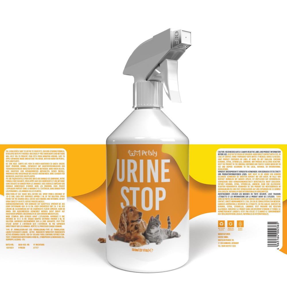 Petsly spray sans tache sur tapis et textiles.
