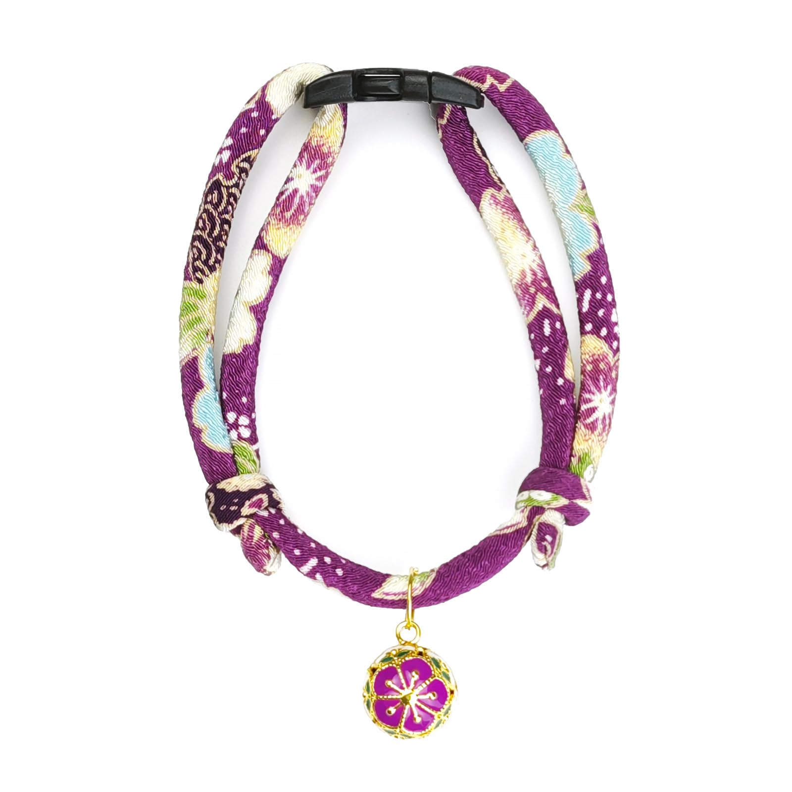 Collier PetsMeow à fermeture de sécurité avec design kimono, sécurité lors des aventures.