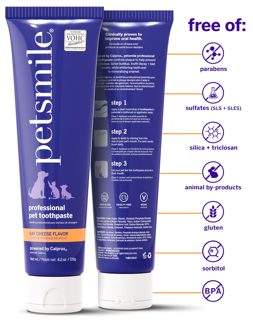 Application Petsmile sur les dents, simple et rapide pour animaux.