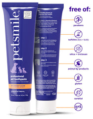 Application Petsmile sur les dents, simple et rapide pour animaux.
