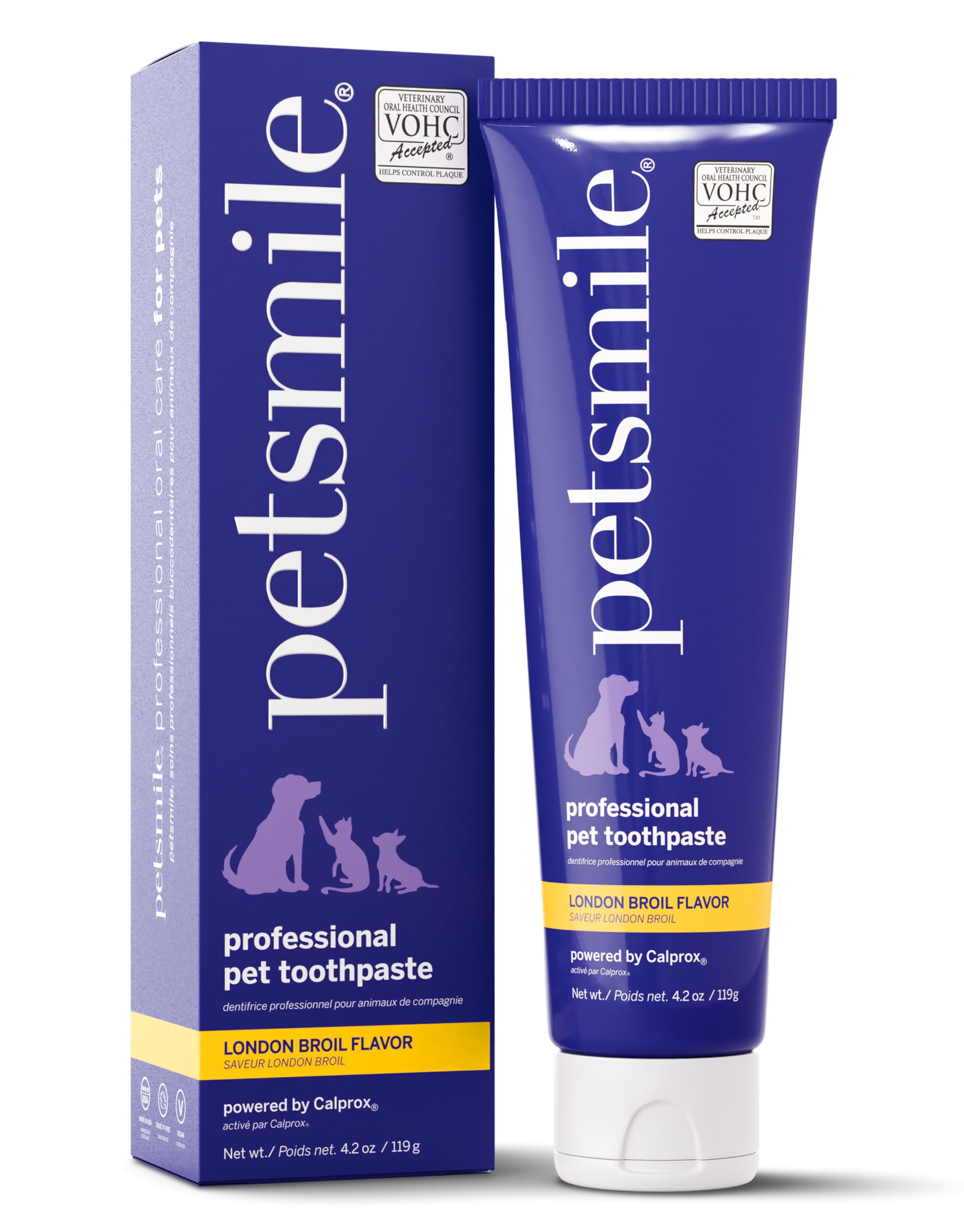 Petsmile tube dentifrice pro pour chats et chiens Calprox – réduction possible de la plaque.