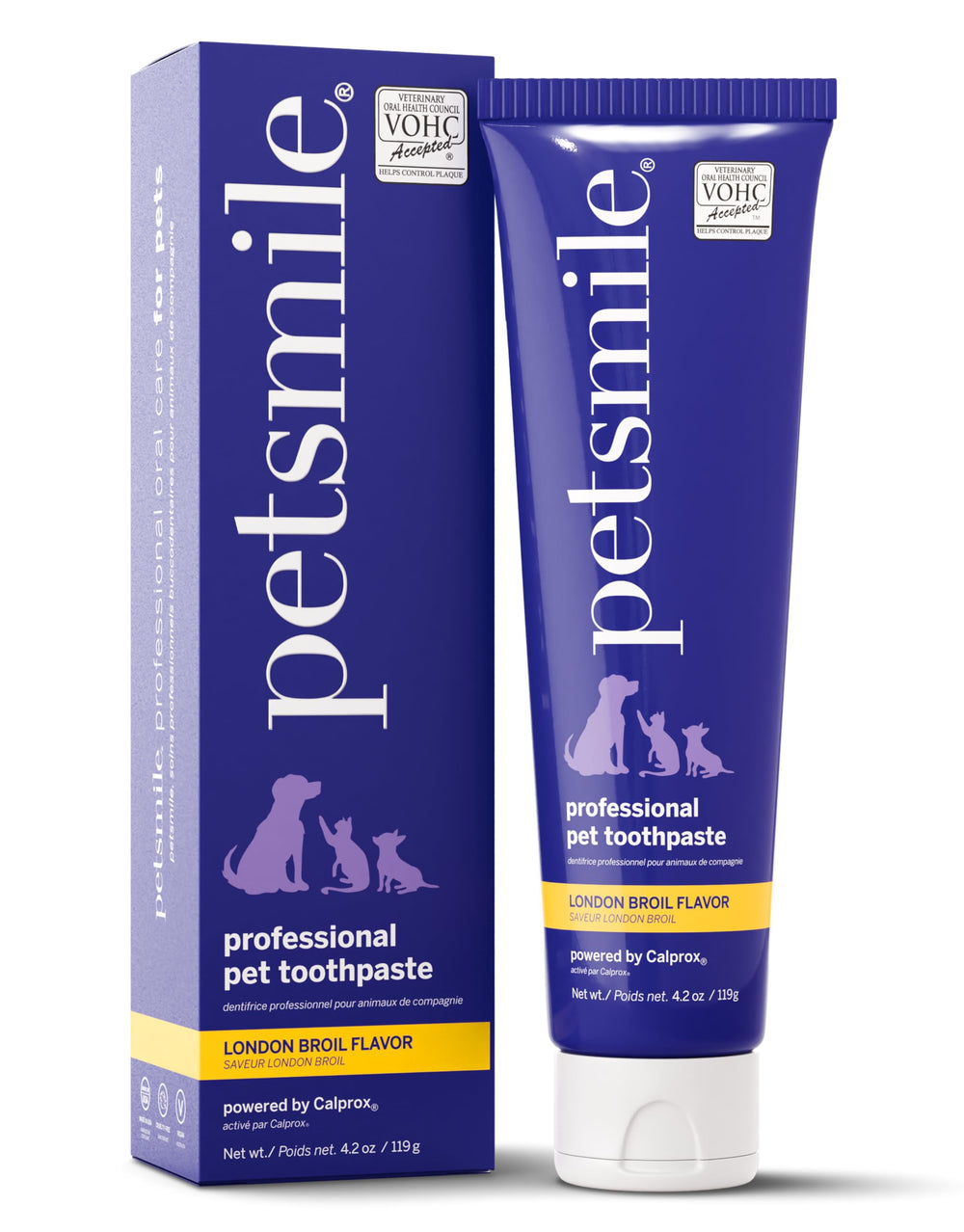 Petsmile tube dentifrice pro pour chats et chiens Calprox – réduction possible de la plaque.