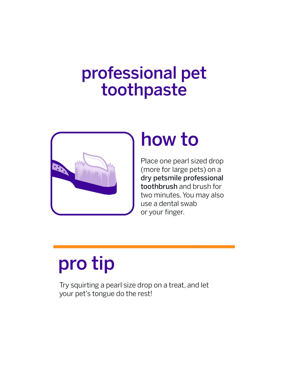 Petsmile utilisation quotidienne facile, sans rinçage.