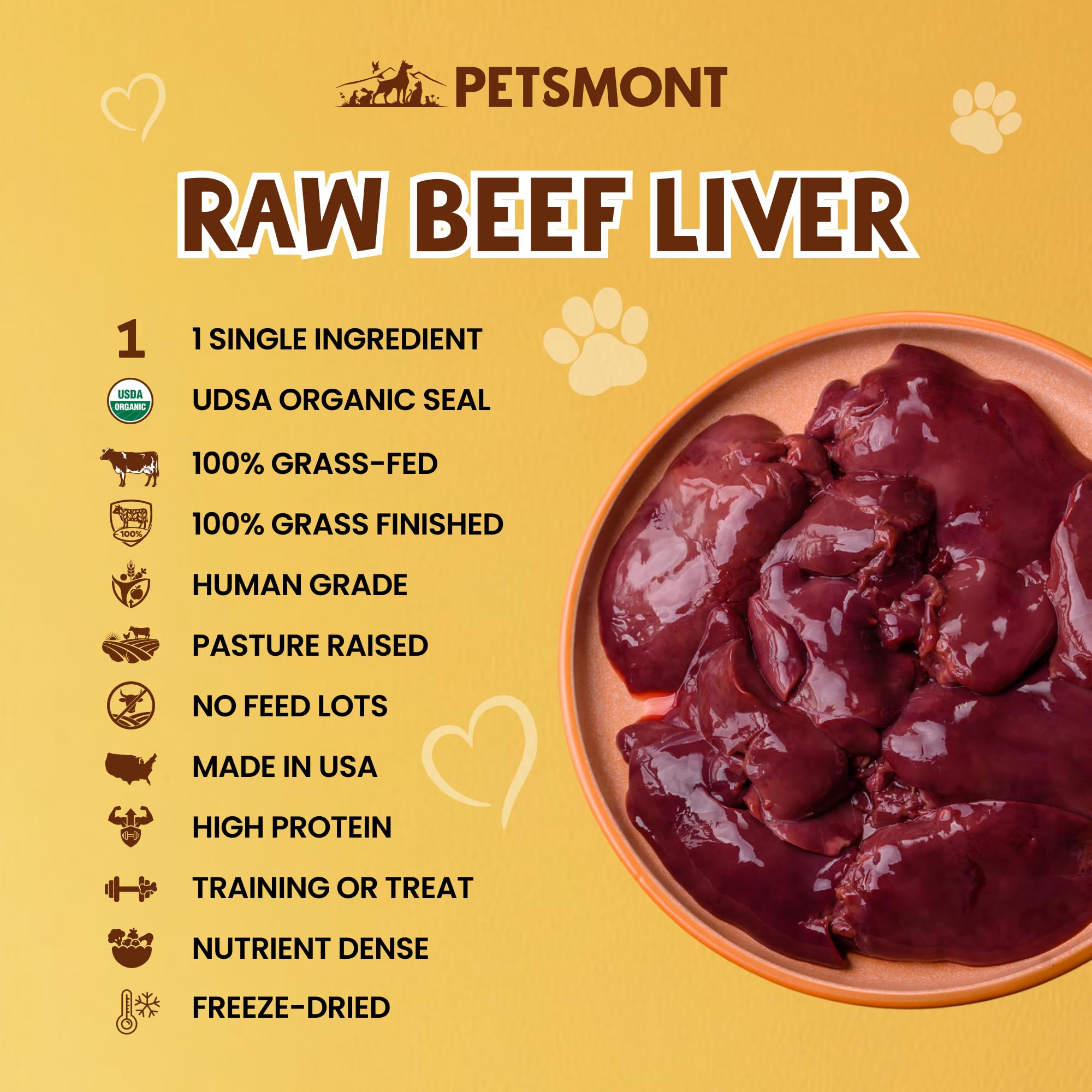 Petsmont Hearty Bites: ingrédients uniques, sans céréales, gluten, maïs ni soja.