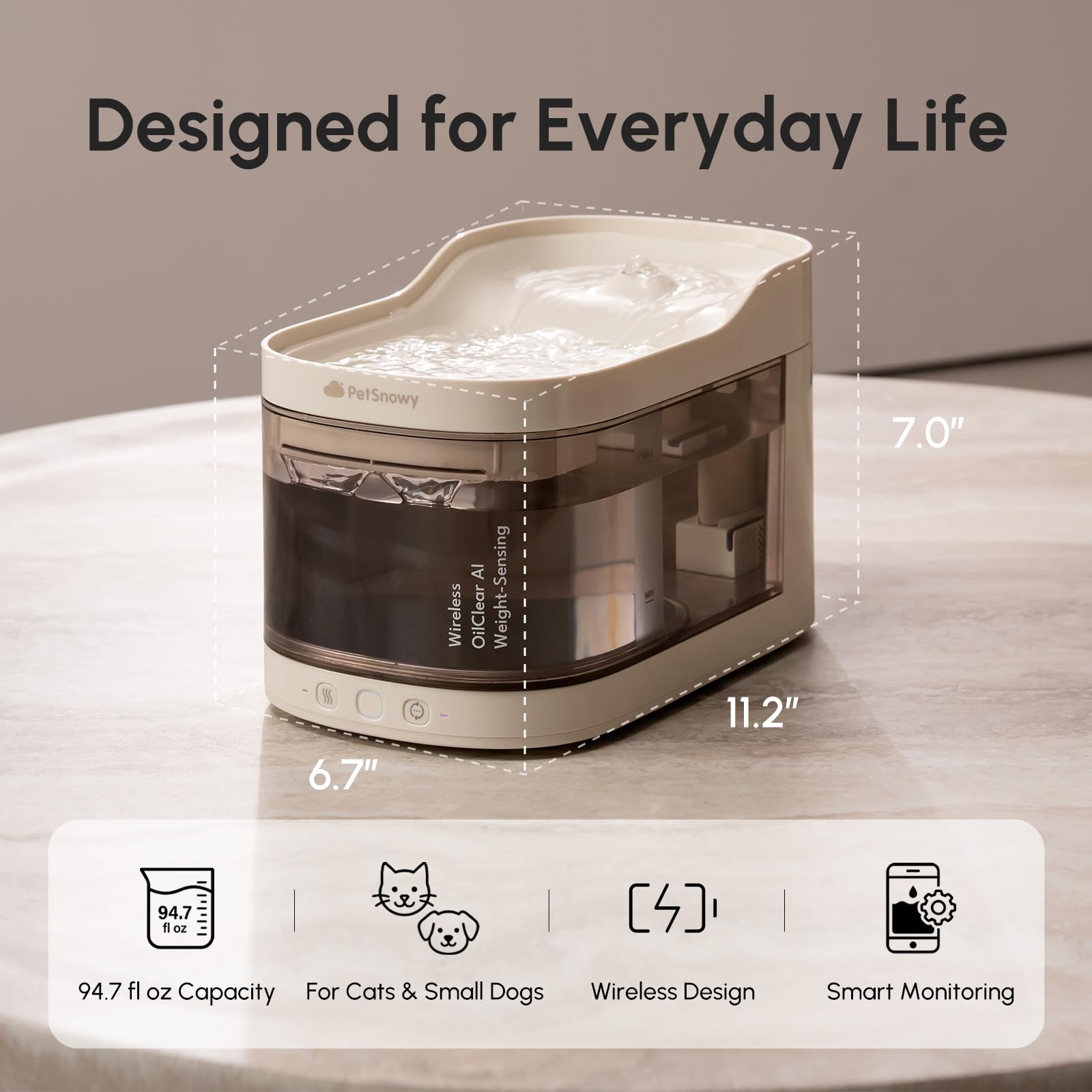 OilClear AI: entretien simple et pratique pour l’eau de votre animal