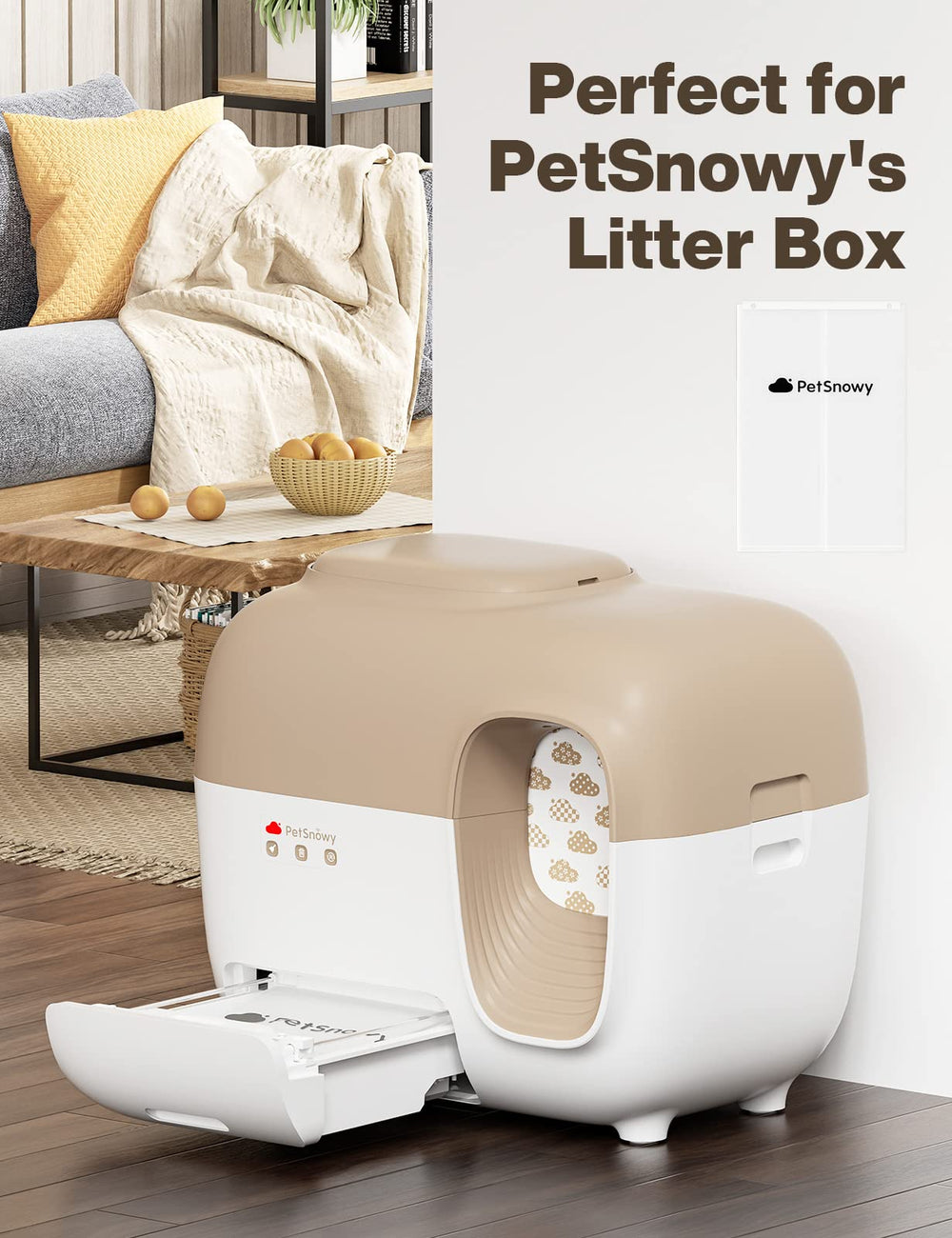PetSnowy sacs-litiere-usage-rapide-remplacement, simplifie la routine quotidienne.