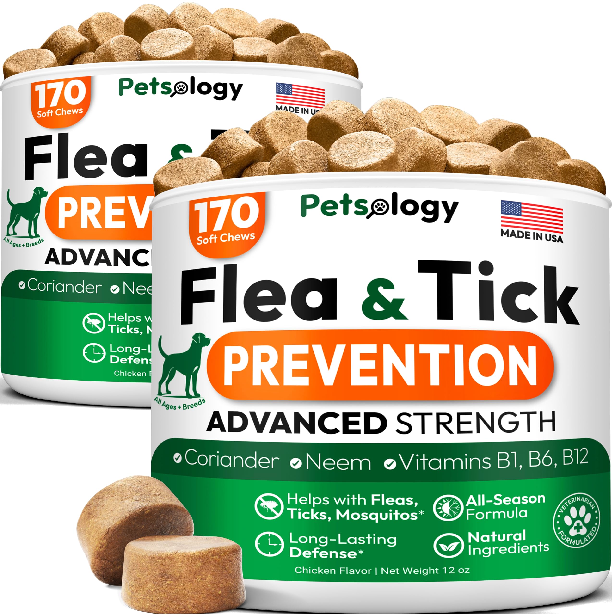 Petsology bouteille-puces-tiques-chien: protection durable contre les puces et tiques.