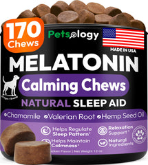 Petsology Mélatonine pour chien – bouchées en boîte favorisant un sommeil paisible