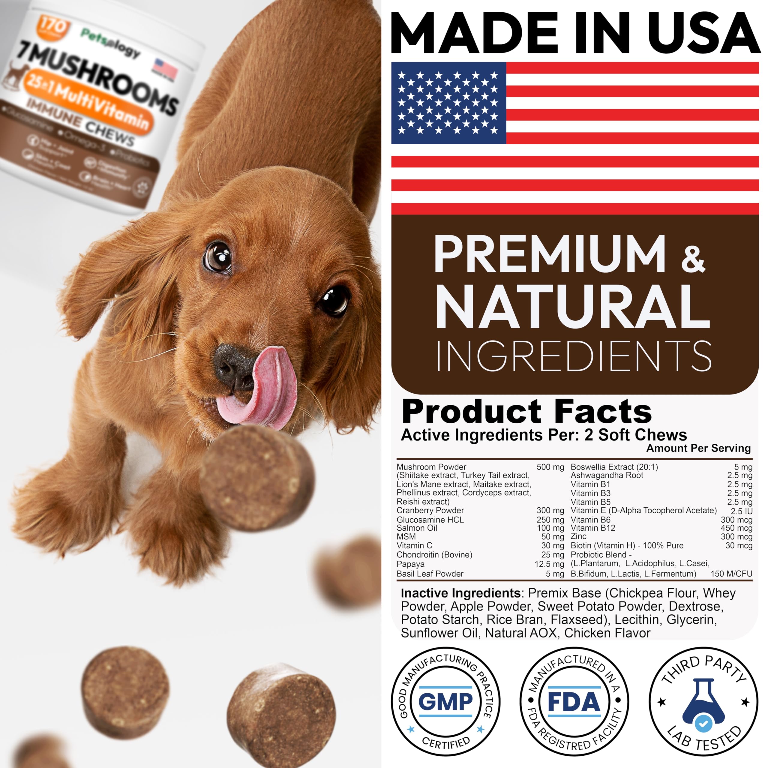 Petsology mobilité et articulations: glucosamine intégrée pour chiens.