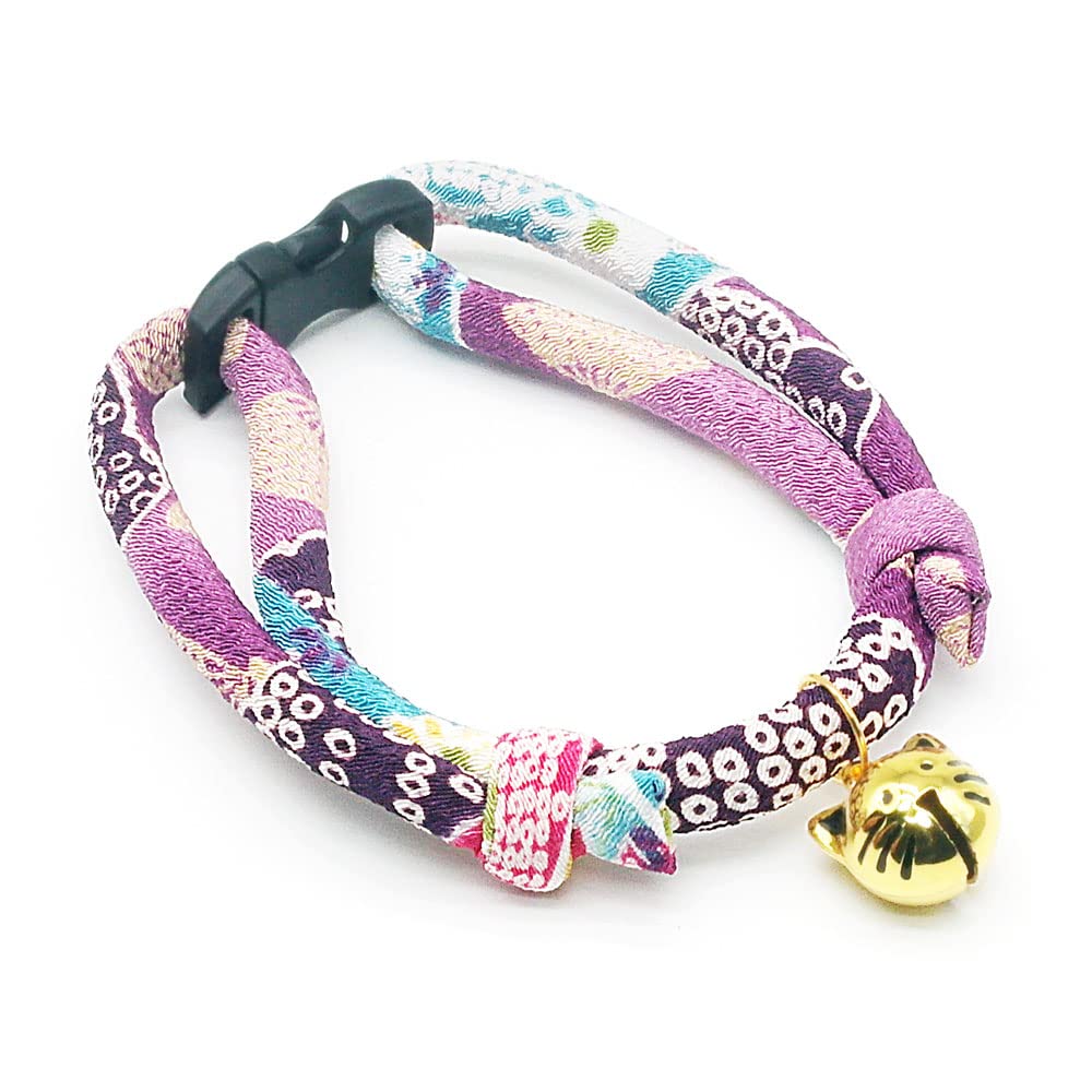 PetSoKoo collier chat-impression-kimono, aspect inspiré du Japon pour votre félin.