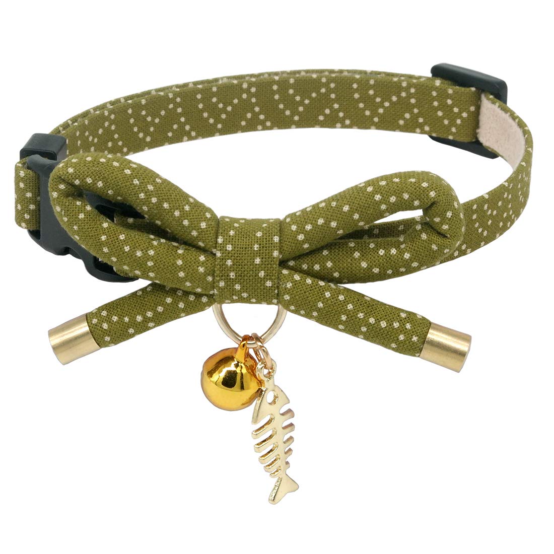 Collier PetSoKoo pour chat avec nœud papillon et clochette, style élégant.