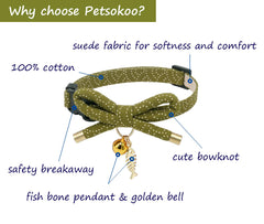 Collier PetSoKoo avec sécurité à rupture, pratique pour chats joueurs.