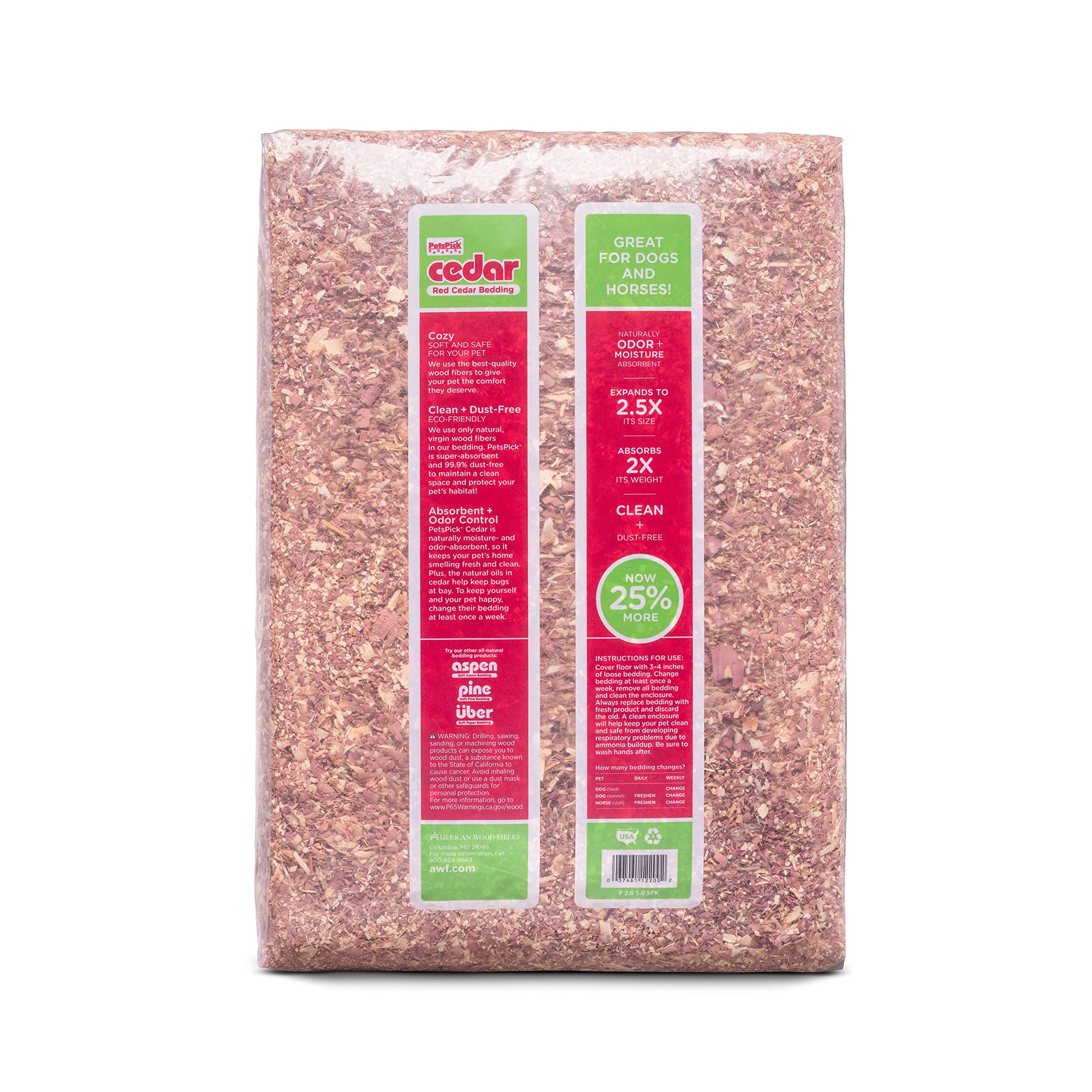 PETSPICK litière en cèdre 24L forte absorption d’humidité