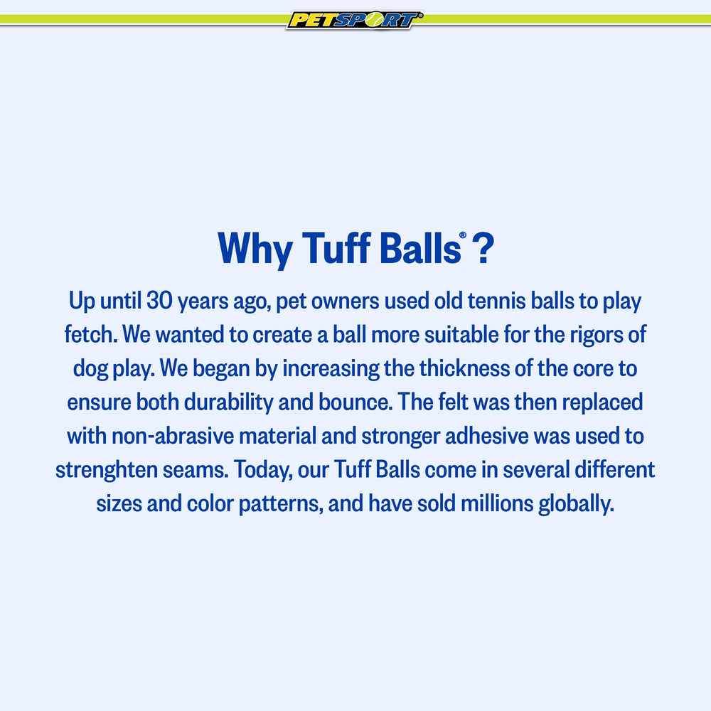 Boules Tuff PetSport USA 4 pouces, parfaites pour l'exercice et l'entraînement quotidien